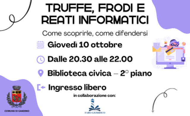 Serata Informativa su Truffe, Frodi e Reati Informatici